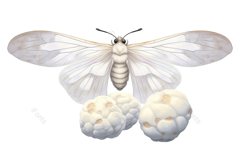 插画图片,椭圆形元素,白色PNG,自然免抠素材